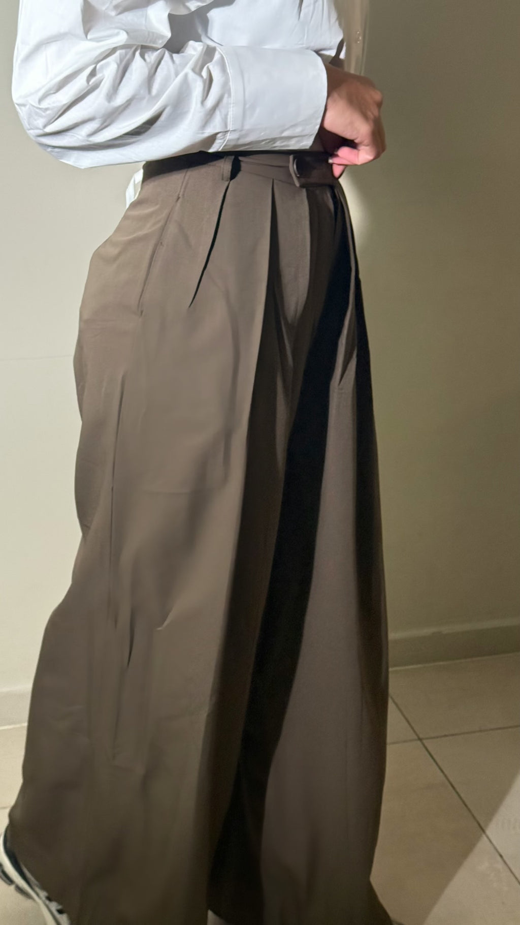 Patalon à pince évasé