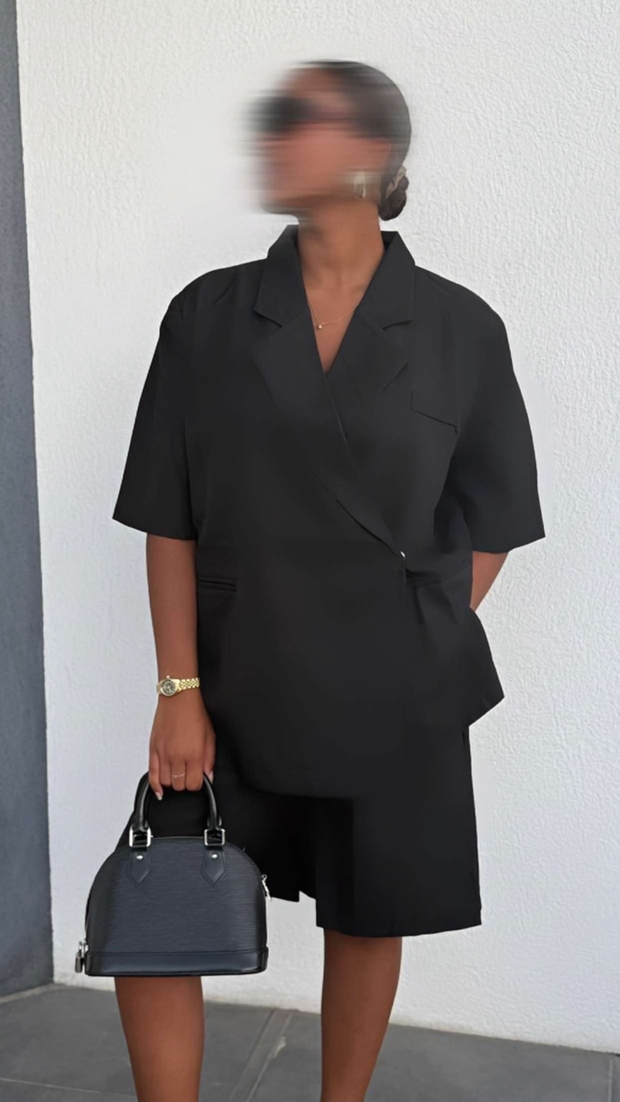 Blazer manche 3/4 noir
